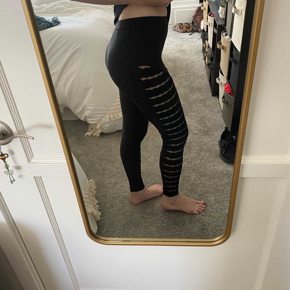 SOLD Side Mesh Leggings - Picture 6 of 6